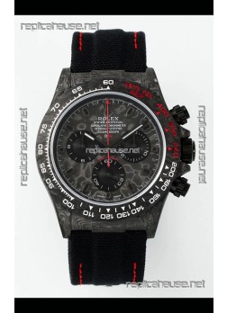 Rolex Daytona DiW Forged Cabon Casing Black Nylon Strap Super Clone Watch 