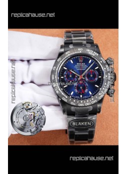 Rolex Daytona Blaken 4131 Movement Blue Dial Super Clone Watch 