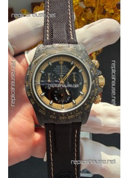 Rolex Daytona DiW Cream Invert Gold Carbon Fiber Super Clone Watch 