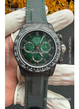 Rolex Daytona DiW Black Carbon Fiber Green Dial Super Clone Watch 