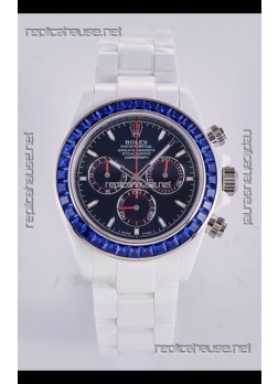 Rolex Daytona AET White Ceramic Dark Blue Dial 4130 Movment Super Clone Watch 