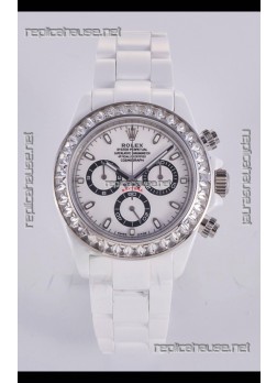 Rolex Daytona AET White Ceramic White Dial 4130 Movment Super Clone Watch 