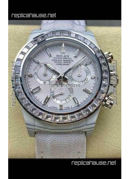 Rolex Daytona TPT Casing White Dial Nylon Strap Super Clone Watch 