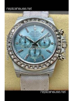 Rolex Daytona TPT Casing Ice Blue Dial Nylon Strap Super Clone Watch 