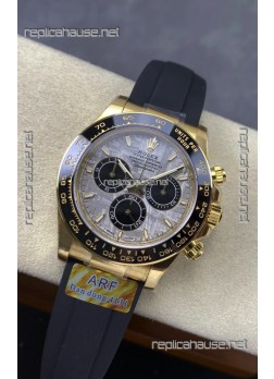 Rolex Daytona 126518 Yellow Gold Meteorite Dial FREE SPRUNG MVMNT Super Clone Watch 