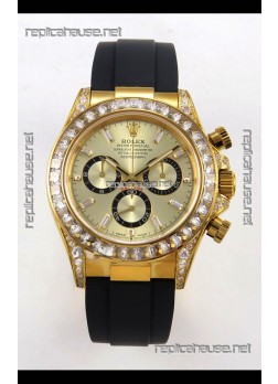 Rolex Daytona 126538 Yellow Gold FREE SPRUNG MVMT Gold Dial Super Clone Watch 