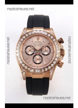 Rolex Daytona 126535 Rose Gold FREE SPRUNG MVMT Gold Dial Super Clone Watch 