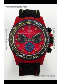 Rolex Daytona DiW Iron Man Red Carbon Super Clone Watch 