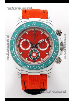 Rolex Daytona DiW RG Course Edition White Carbon Red Dial Super Clone Watch 