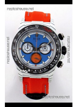 Rolex Daytona DiW Veloce White Carbon Red Dial Super Clone Watch 