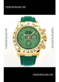 Rolex Daytona 116568 Yellow Gold 4801 Movement Green Dial Super Clone Watch 