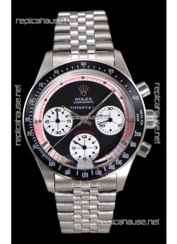 Rolex Daytona Paul Newman 37MM Tiffany & Co Black Dial Manual Wind Super Clone Watch 