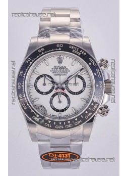 Rolex Daytona 126500 White Dial Stick Markers FREE SPRUNG MVMT Super Clone Watch 