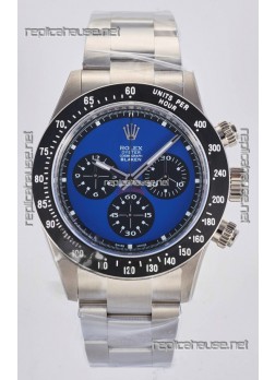 Rolex Daytona Paul Newman Blue Dial Custom Modded 4130 Mvnt Swiss Replica