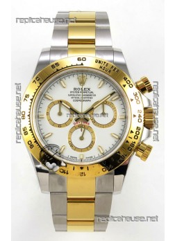 Rolex Daytona 126503 Two Tone White Dial FREE SPRUNG MVMT Super Clone Watch 