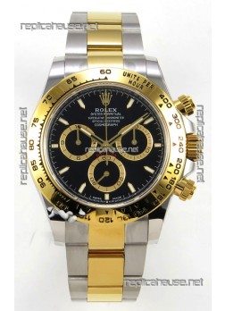 Rolex Daytona 126503 Two Tone Black Dial FREE SPRUNG MVMT Super Clone Watch 