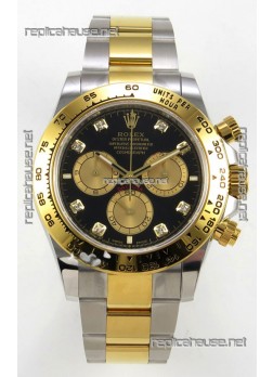 Rolex Daytona 126503 Two Tone Black Dial FREE SPRUNG MVMT Super Clone Watch 