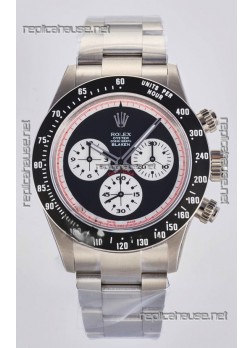 Rolex Daytona Paul Newman Blaken Black Dial Custom Modded 4130 Mvnt Swiss Replica