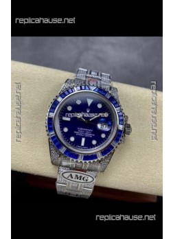 Rolex Submariner 116610 Iced Out Edition 20 Blue Dial Swiss Replica Watch 