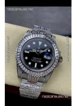Rolex Submariner 116610 Iced Out Edition 18 Black Dial Swiss Replica Watch 