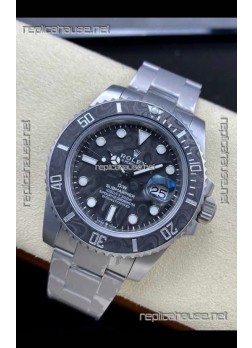 Rolex Submariner DiW Sandblasted Carbon Fiber Bezel/Dial FREE SPRUNG MVMNT Super Clone