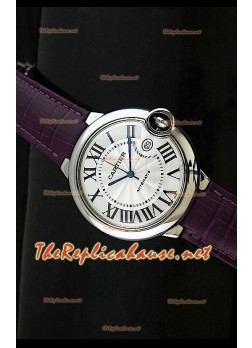Ballon De Cartier Swiss Automatic Watch in Leather Strap