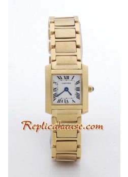 Cartier Tank Francaise Gold - Lady's Wristwatch CTR256