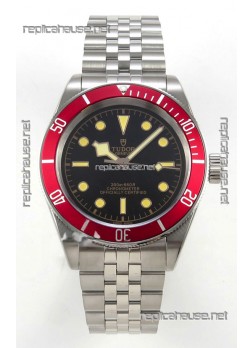Tudor Black Bay 41 Black Dial Red Bezel Jubilee Super Clone Watch 