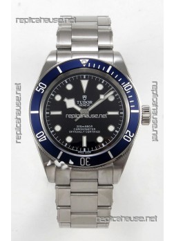 Tudor Black Bay 41 Black Dial Blue Bezel Oyster Super Clone Watch 