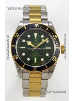 Tudor Black Bay 41 Two Tone Yellow Gold Green Dial Super Clone Watch 