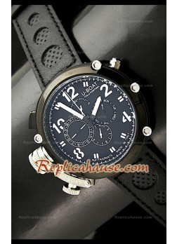 U-Boat Flightdeck Rattrapante Japanese automatic Watch in PVD Casing