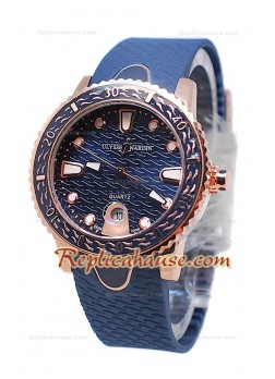 Ulysse Nardin Lady Diver Replica Watch in Gold Casing