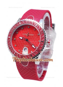 Ulysse Nardin Lady Diver Replica Watch in Red Dial