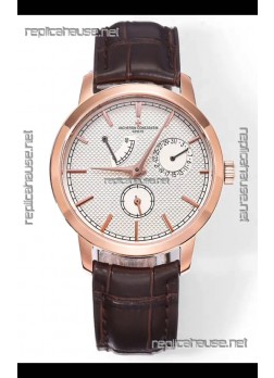 Vacheron Constantin Traditionnelle 83520 Rose Gold Pale Yellow Dial Super Clone Watch 