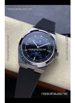 Vacheron Constantin Overseas True Moon Phase Steel Case Black Dial Swiss Replica Watch 