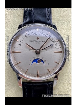 Vacheron Constantin Patrimony Moonphase Stainless Steel Champange Dial Swiss Replica Watch 
