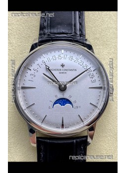 Vacheron Constantin Patrimony Moonphase Stainless Steel Steel Dial Swiss Replica Watch 
