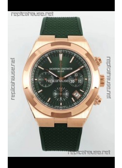 Vacheron Constantin Overseas Chronograph Rose Gold Green Dial Super Clone Watch 