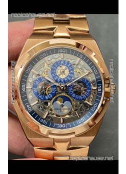 Vacheron Constantin Overseas Perpetual Calendar Rose Gold Swiss Replica Watch 