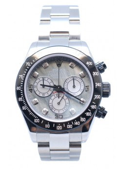 Rolex Daytona Chronograph MonoBloc Cerachrom Bezel Diamond Numerals in Steel Casing - White Shell Dial